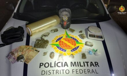 PM prende traficante que vendia drogas em frente à escola infantil em Sobradinho